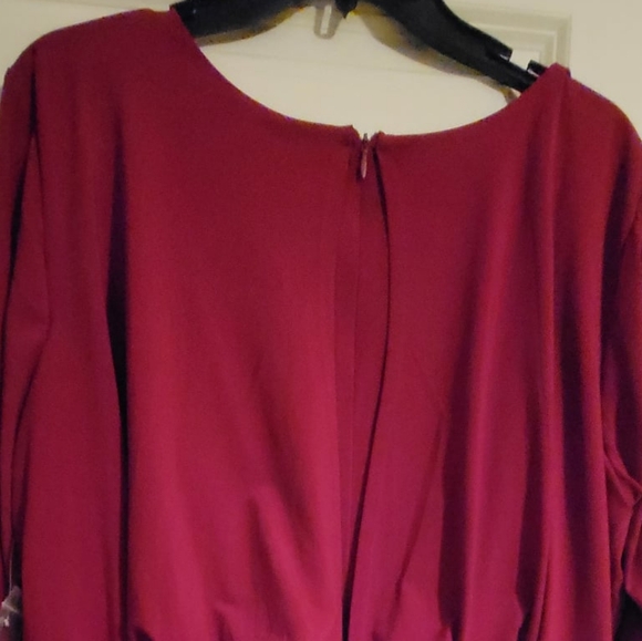 Long sleeve, draped Midnight Velvet dress - Picture 11 of 14